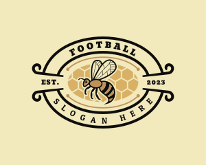 Emblem - Insect Honey Bee Farm logo design