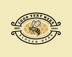 Insect Honey Bee Farm Logo