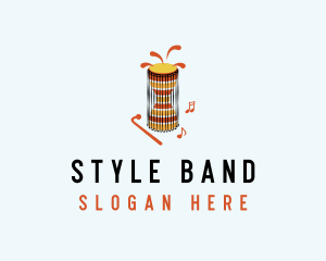 Ethnic Musical Drum logo design