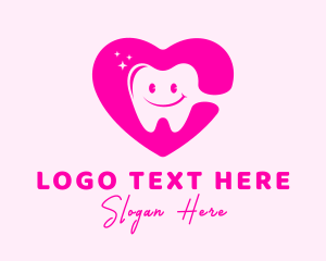 Dental Hygienist - Dental Tooth Heart logo design