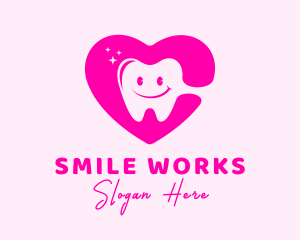 Teeth - Dental Tooth Heart logo design