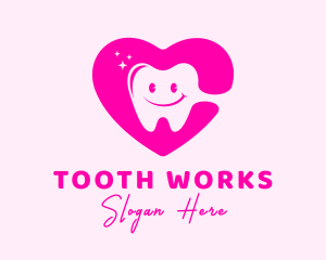 Tooth - Dental Tooth Heart logo design