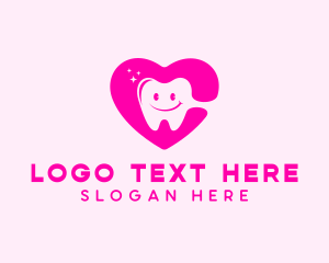 Dental Tooth Heart  logo design