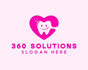 Dental Tooth Heart  logo design