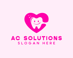 Dental Tooth Heart  logo design