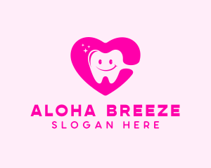 Dental Tooth Heart  logo design