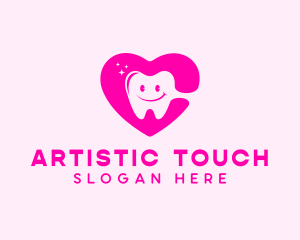 Dental Tooth Heart  logo design