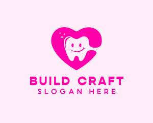 Dental Tooth Heart  logo design