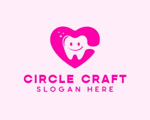 Dental Tooth Heart  logo design