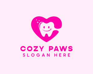 Dental Tooth Heart  logo design