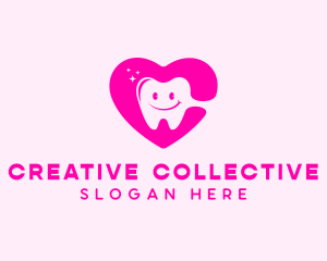 Dental Tooth Heart  logo design