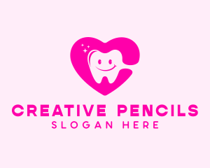 Dental Tooth Heart  logo design