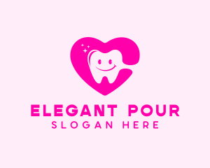 Dental Tooth Heart  logo design