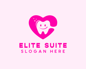 Dental Tooth Heart  logo design