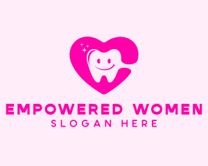 Dental Tooth Heart  logo design