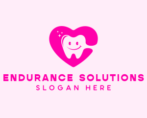 Dental Tooth Heart  logo design