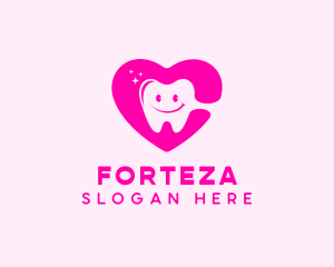 Dental Tooth Heart  logo design