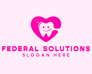 Dental Tooth Heart  logo design