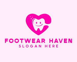 Dental Tooth Heart  logo design