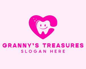 Dental Tooth Heart  logo design