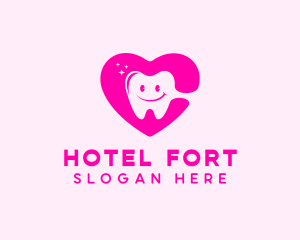 Dental Tooth Heart  logo design