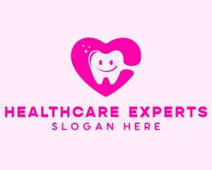 Dental Tooth Heart  logo design