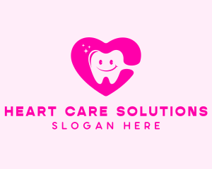 Dental Tooth Heart  logo design