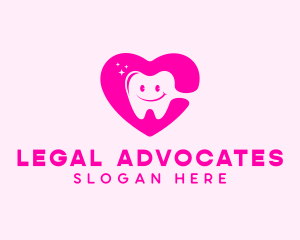 Dental Tooth Heart  logo design