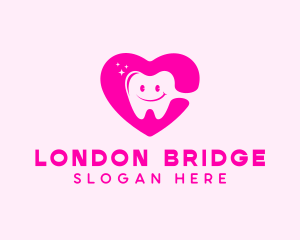 Dental Tooth Heart  logo design