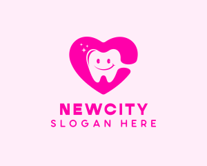 Dental Tooth Heart  logo design