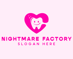 Dental Tooth Heart  logo design