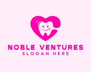 Dental Tooth Heart  logo design