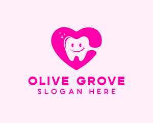 Dental Tooth Heart  logo design