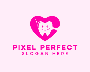 Dental Tooth Heart  logo design