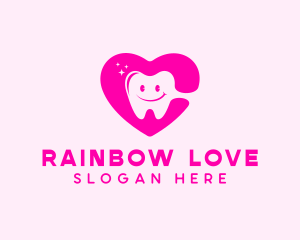 Dental Tooth Heart  logo design