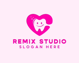 Dental Tooth Heart  logo design