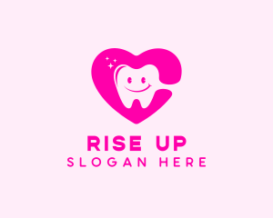 Dental Tooth Heart  logo design