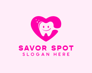 Dental Tooth Heart  logo design