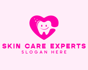 Dental Tooth Heart  logo design