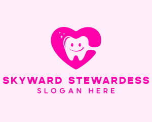 Dental Tooth Heart  logo design