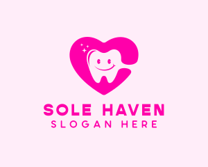 Dental Tooth Heart  logo design