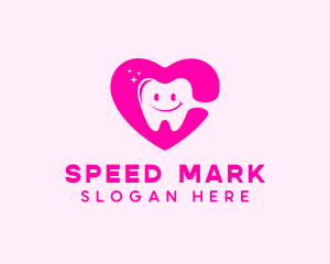 Dental Tooth Heart  logo design