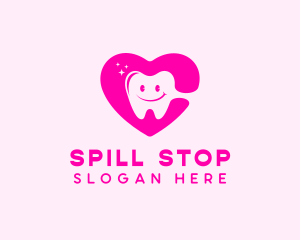 Dental Tooth Heart  logo design