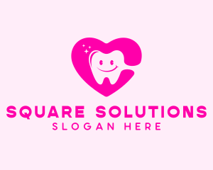 Dental Tooth Heart  logo design