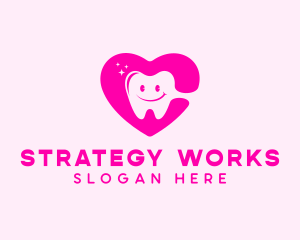 Dental Tooth Heart  logo design