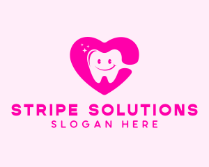 Dental Tooth Heart  logo design