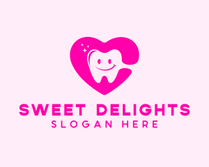 Dental Tooth Heart  logo design