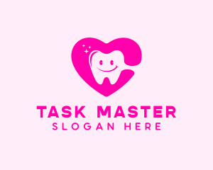 Dental Tooth Heart  logo design