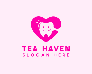 Dental Tooth Heart  logo design