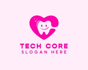 Dental Tooth Heart  logo design